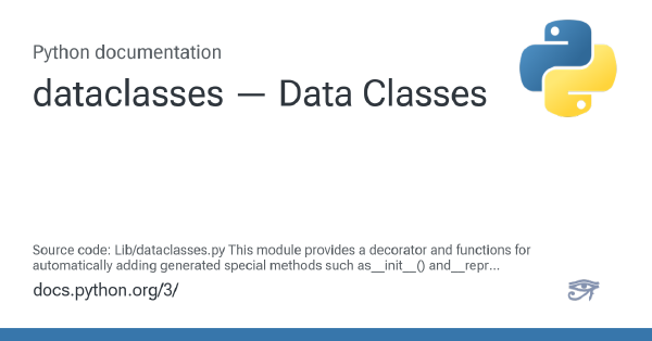 El módulo dataclasses