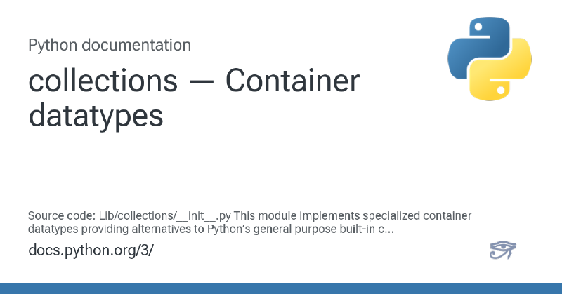 Resumen del módulo collections