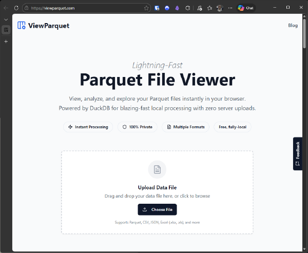 ViewParquet: leer y consultar Parquet en el navegador