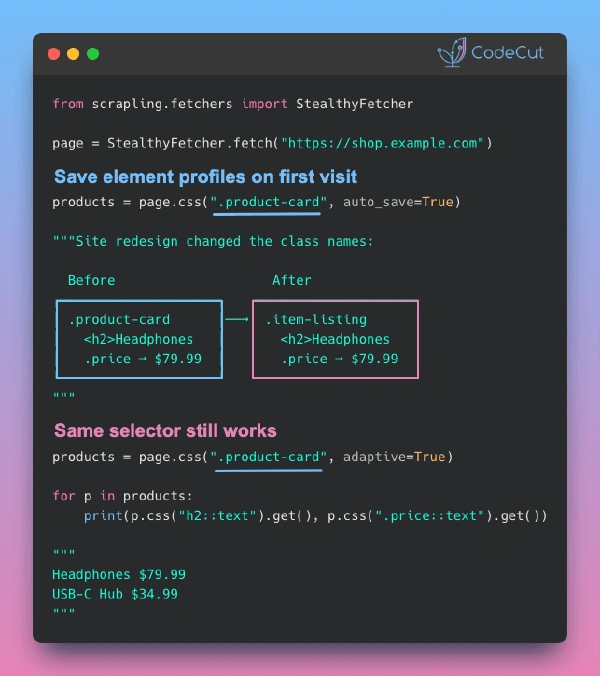 Scrapling: scraping web adaptable en Python